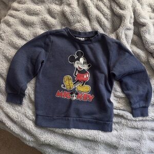 Disney vintage Kids Sweatshirt with Mickey Mouse - Navy Blue SZ 5
